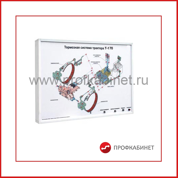 Стенд-планшет светодинамический "Тормозная система трактора Т-170"