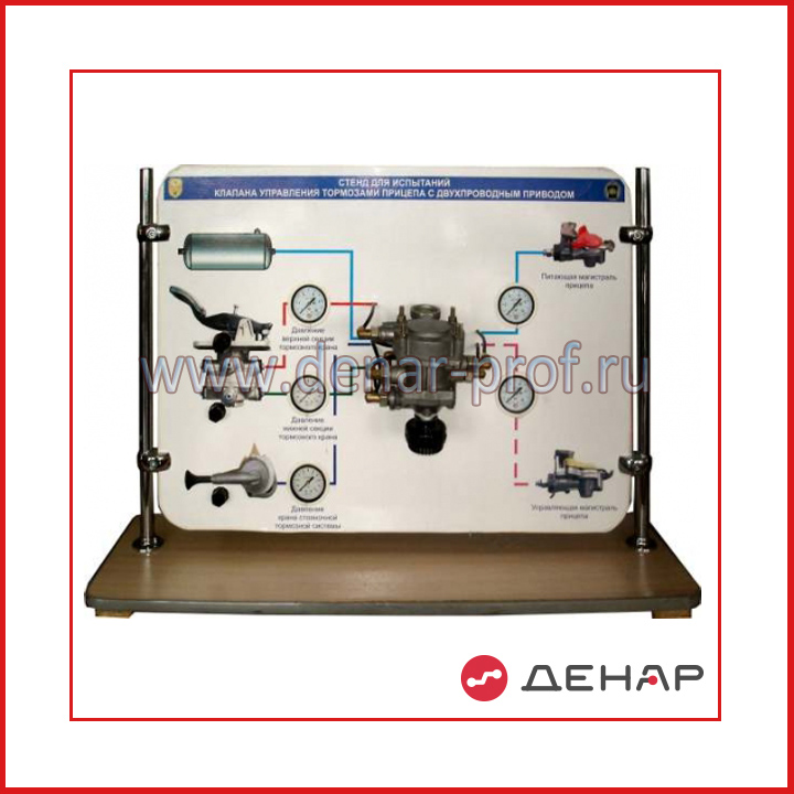 Стенд для испытаний клапана управлений тормозами прицепа с двухпроводным приводом